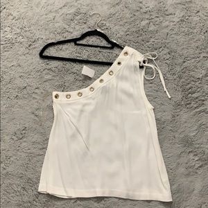 NWT White Gold Off Shoulder Top Blouse small 🔥